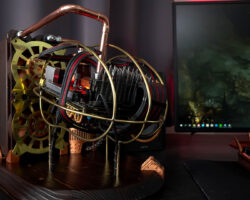 "Steampunk PC inspirovaný mozkem v nádobě"